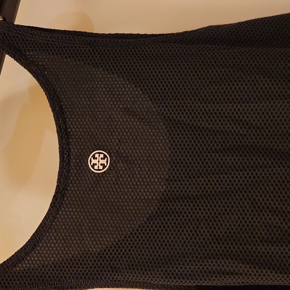 NWT Tory Burch Tory Sport Reflective Stripe Mesh Tank in XL Sport Black - Picture 10 of 15